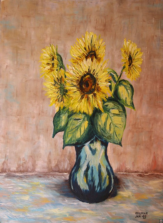 Vaseful of Sunflowersful